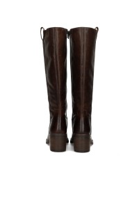 Poelman LINA brown leather women's boots back view