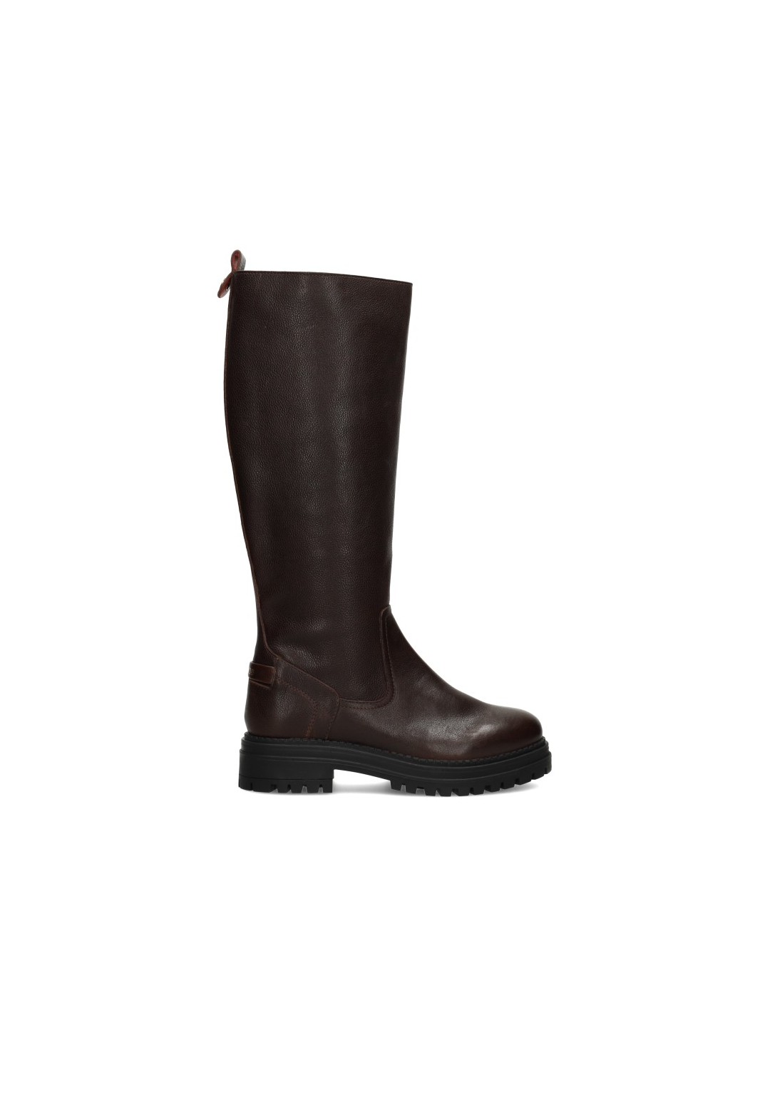HABOOB LIMONE dunkelbrauner Damen Lederstiefel Seitenansicht