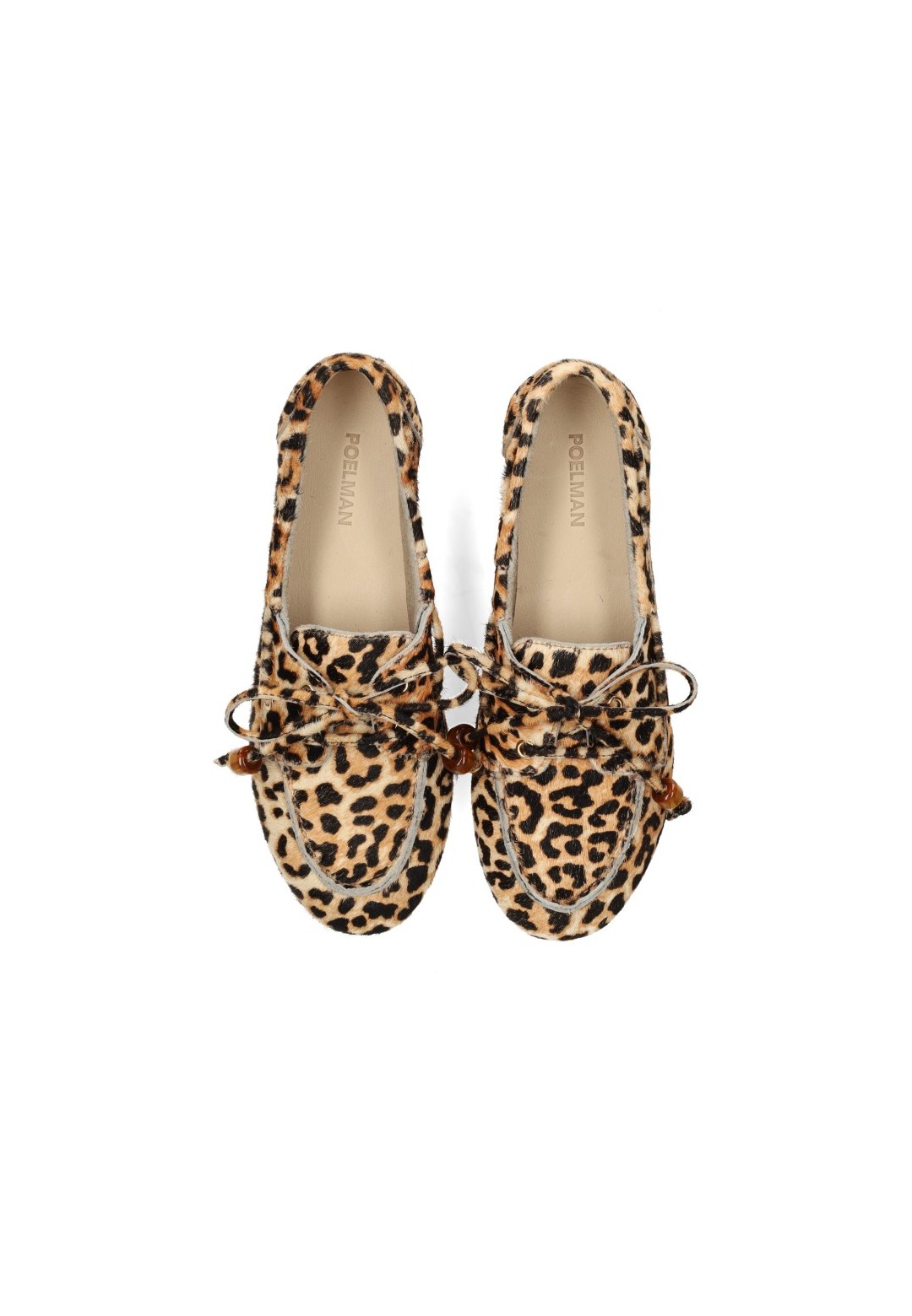 Poelman MIRA dames loafers met luipaardprint – bovenaanzicht