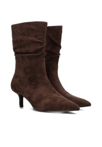POSH By Poelman Ellie Damen Stiefel dunkelbraun – schräge Vorderansicht