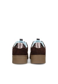 POSH By Poelman Lilly donkerbruine sneakers – achteraanzicht paar