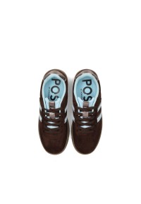 POSH By Poelman Lilly dames sneakers donkerbruin – bovenaanzicht paar