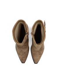 Poelman Rosa women's taupe boots – top view pair