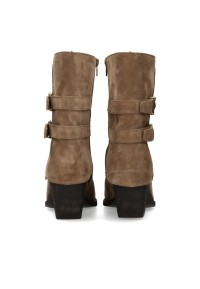 Poelman Rosa taupe boots – back view pair