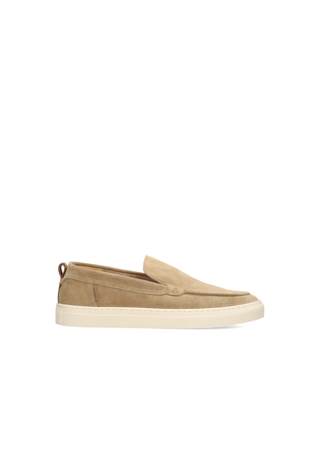 Poelman Mathijs men's taupe suede loafers – side view product