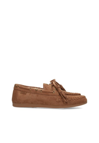 POSH by Poelman MAE dames loafers cognac – zijaanzicht