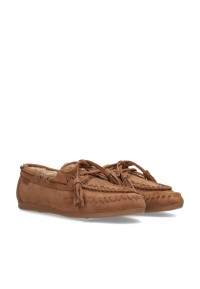 POSH by Poelman MAE women’s cognac loafers – side product view