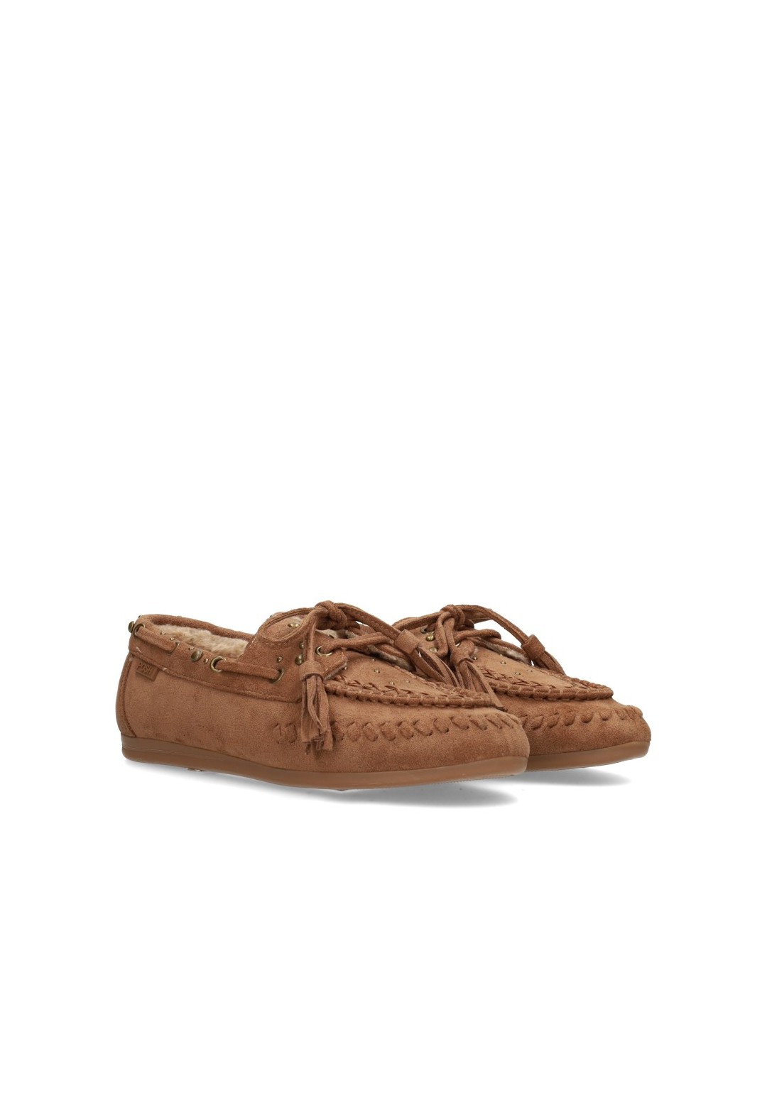 POSH by Poelman MAE women’s cognac loafers – side product view