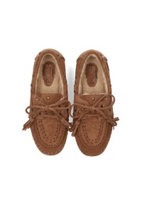 POSH by Poelman MAE women’s cognac loafers – top view