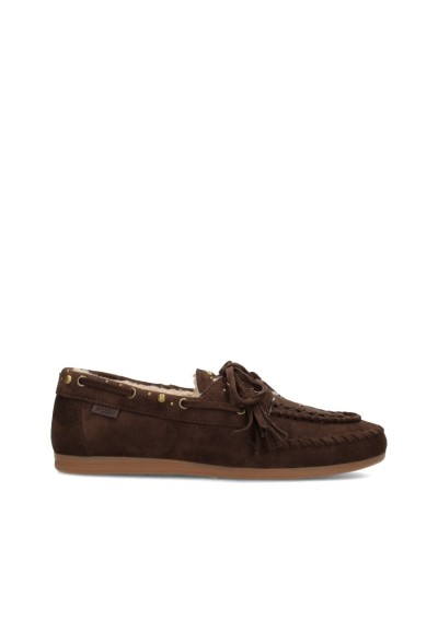 POSH by Poelman MAE dunkelbraune Damen Loafer – Seitenansicht