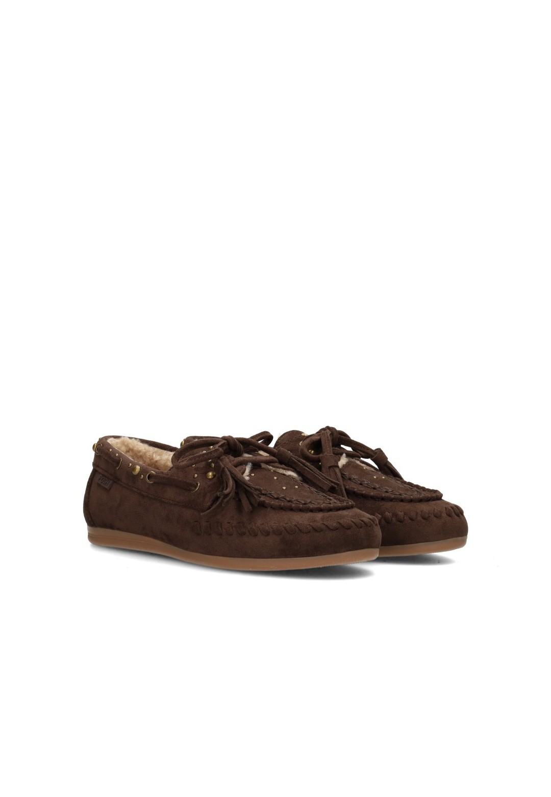 POSH by Poelman MAE dunkelbraune Damen Loafer – seitliche Produktansicht