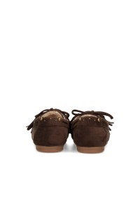 POSH by Poelman MAE dunkelbraune Loafer – Rückansicht
