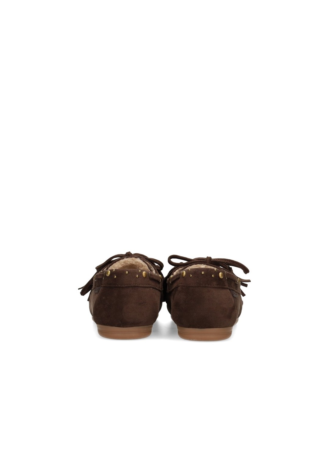POSH by Poelman MAE donkerbruine loafers – achteraanzicht