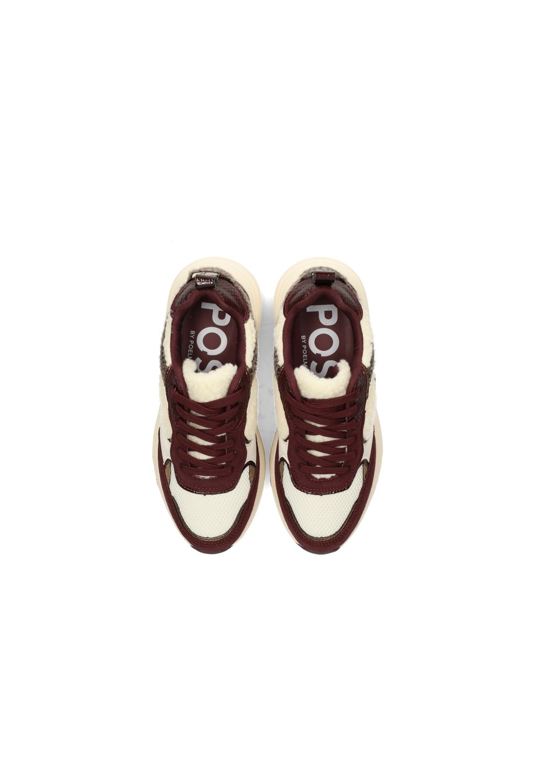 Top view of POSH by Poelman CARO sneakers with lace-up design