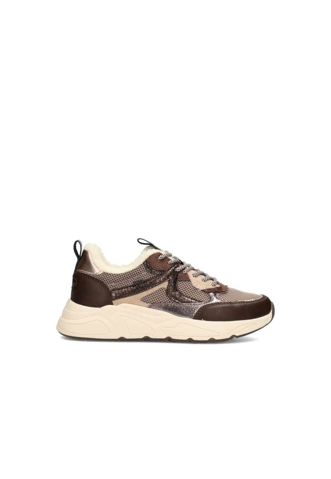 POSH by Poelman KIKI dames sneakers in bruin metallic