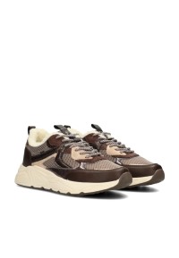 POSH by Poelman KIKI dames sneakers bruin metallic zijaanzicht
