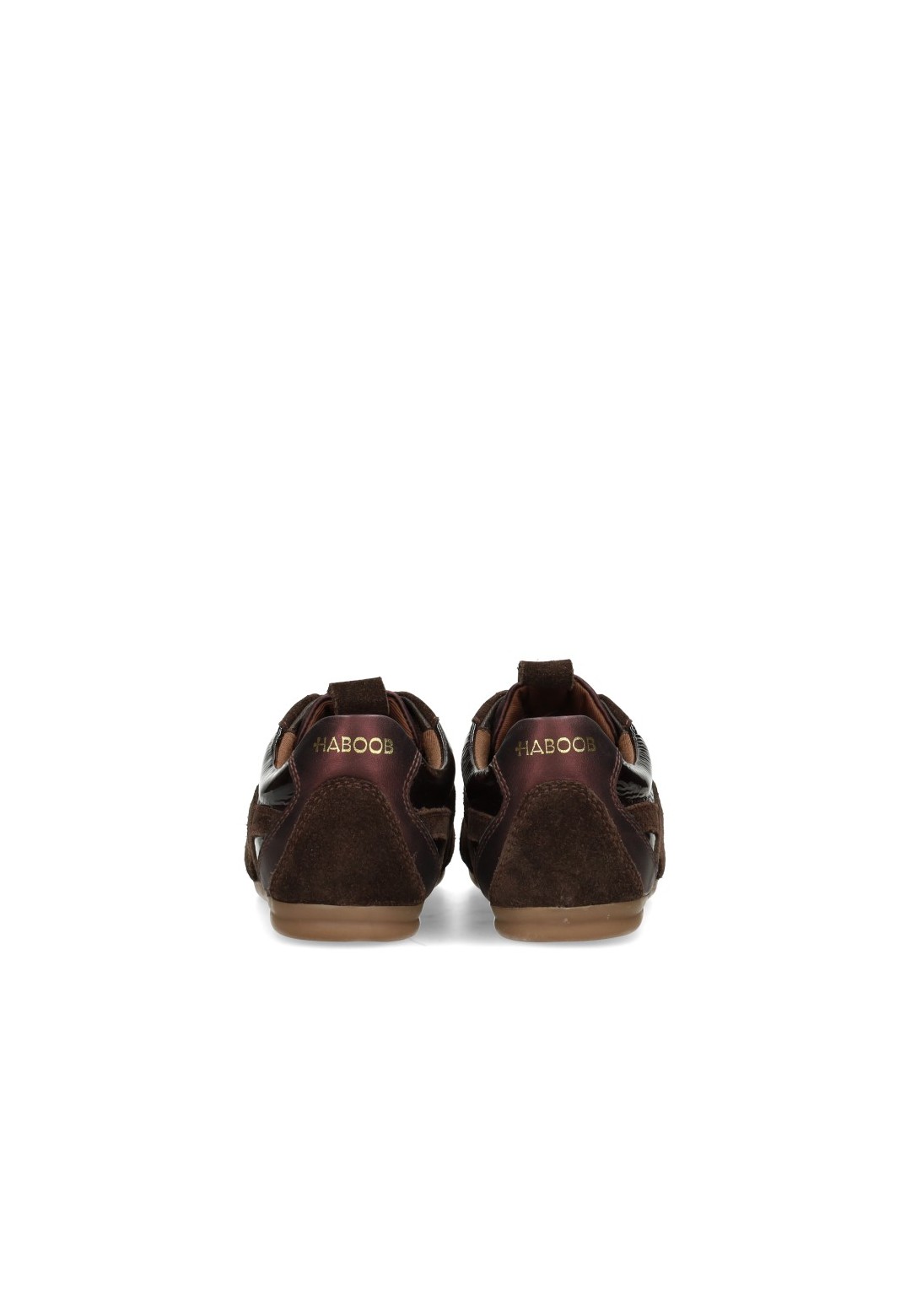 HABOOB AYLA dunkelbraune Damen-Sneaker Rückansicht
