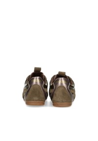 HABOOB AYLA khaki dames sneakers achteraanzicht