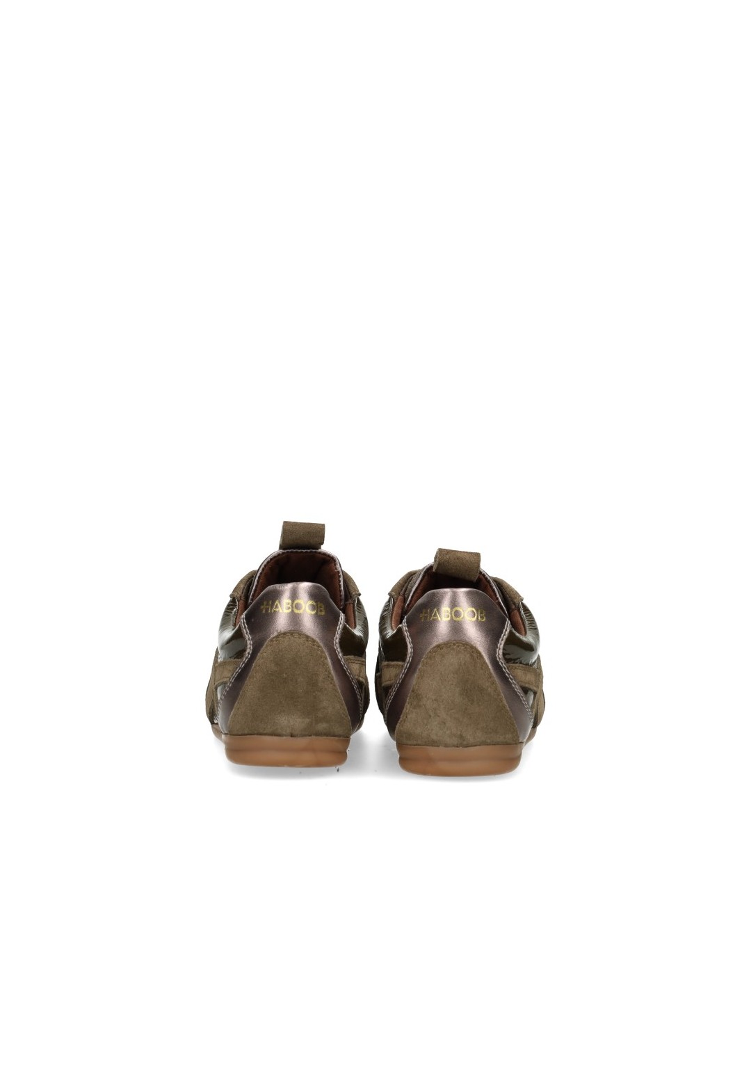 HABOOB AYLA khakifarbene Damen-Sneaker Rückansicht