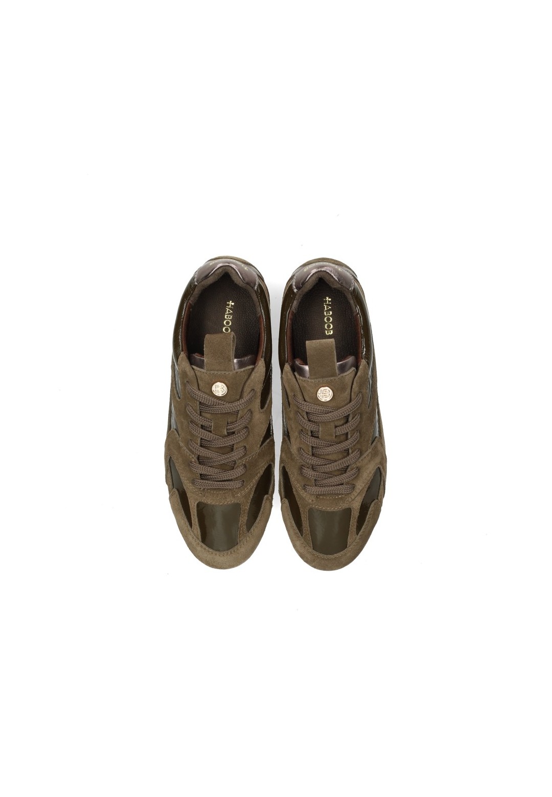 HABOOB AYLA khaki dames sneakers bovenaanzicht