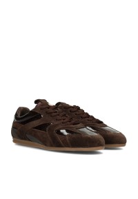 HABOOB AYLA donkerbruine dames sneakers schuin vooraanzicht