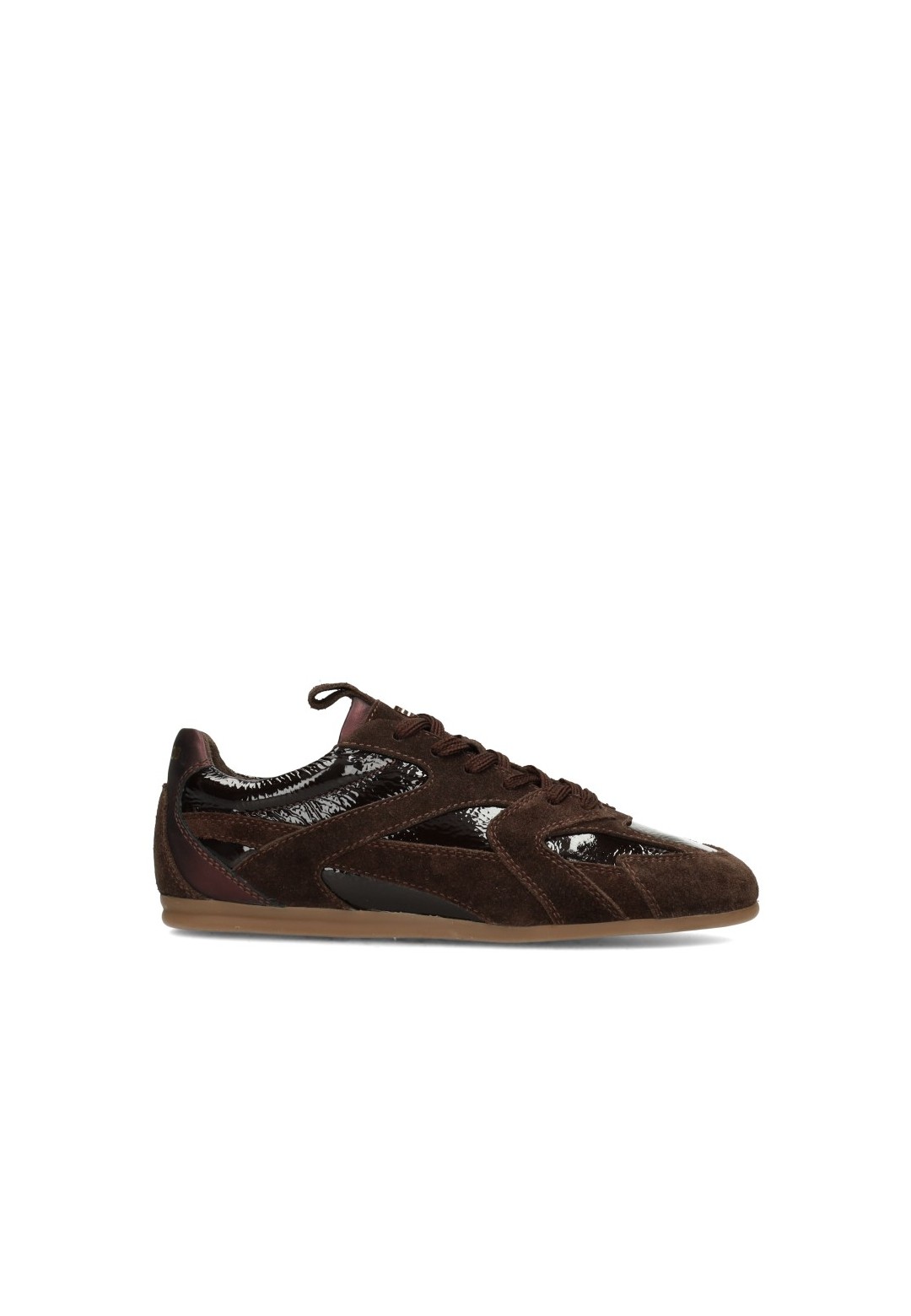 HABOOB AYLA donkerbruine dames sneakers zijaanzicht