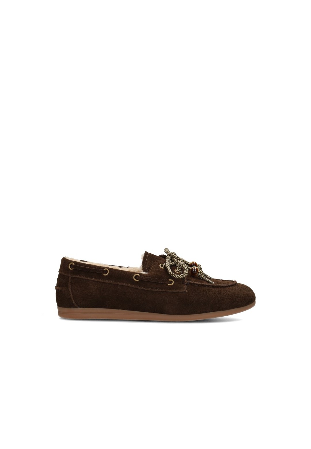 Poelman PAIGE dark brown women's loafers side view