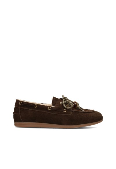 Poelman PAIGE dark brown women's loafers side view