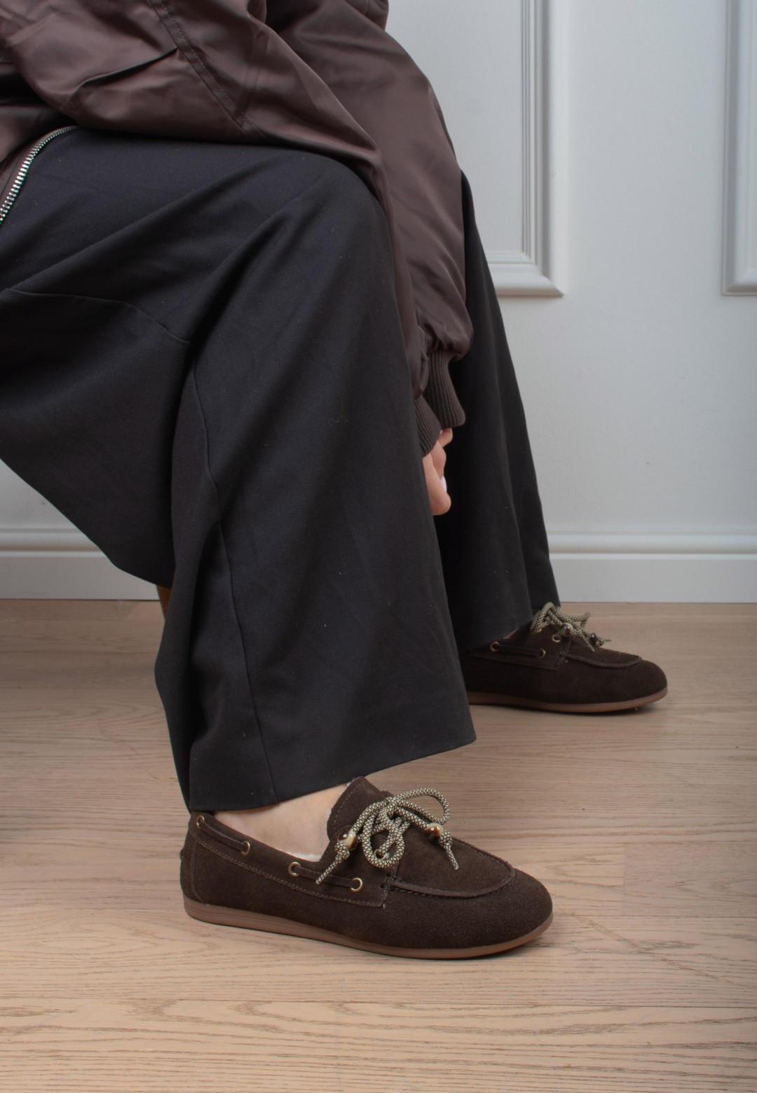 Poelman PAIGE dark brown women's loafers styled casually