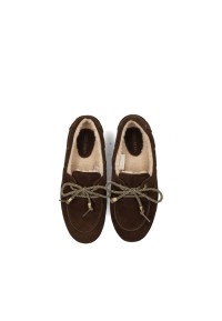 Poelman PAIGE dark brown women's loafers top view