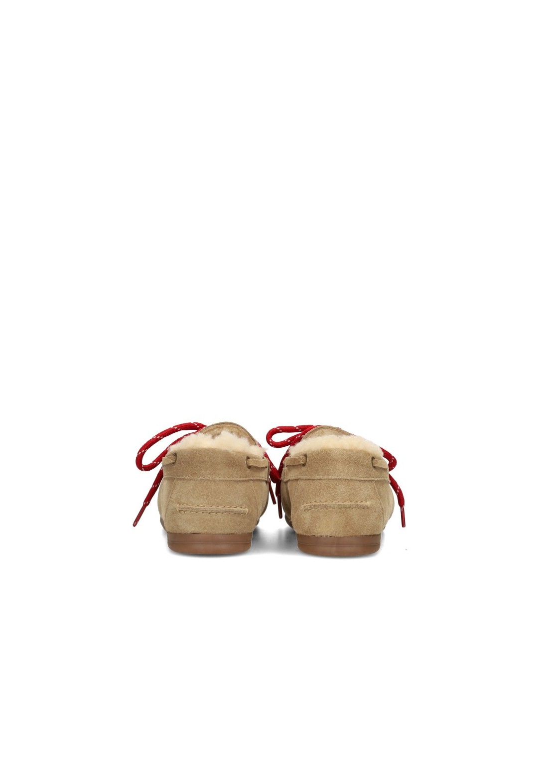 Rear view of Poelman RAE girls’ loafers in beige