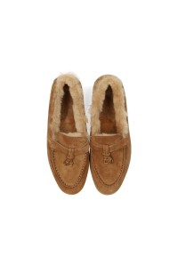 Poelman ZALAMA cognac suède loafers – bovenaanzicht