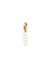 HABOOB gold-tone shoe charm with white stones