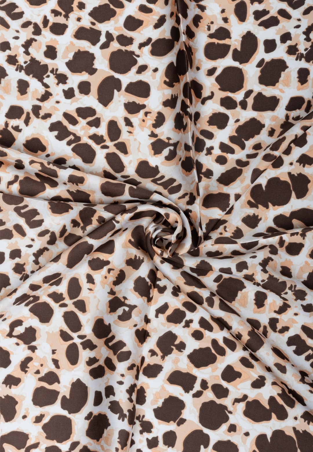 Close-up of POSH by Poelman scarf with leopard print