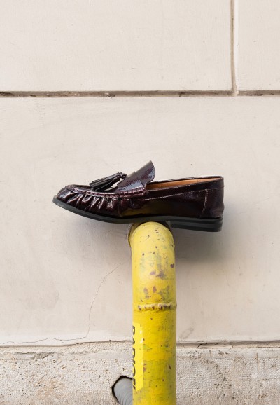 POSH by Poelman RHODE rode loafers met glanzende finish