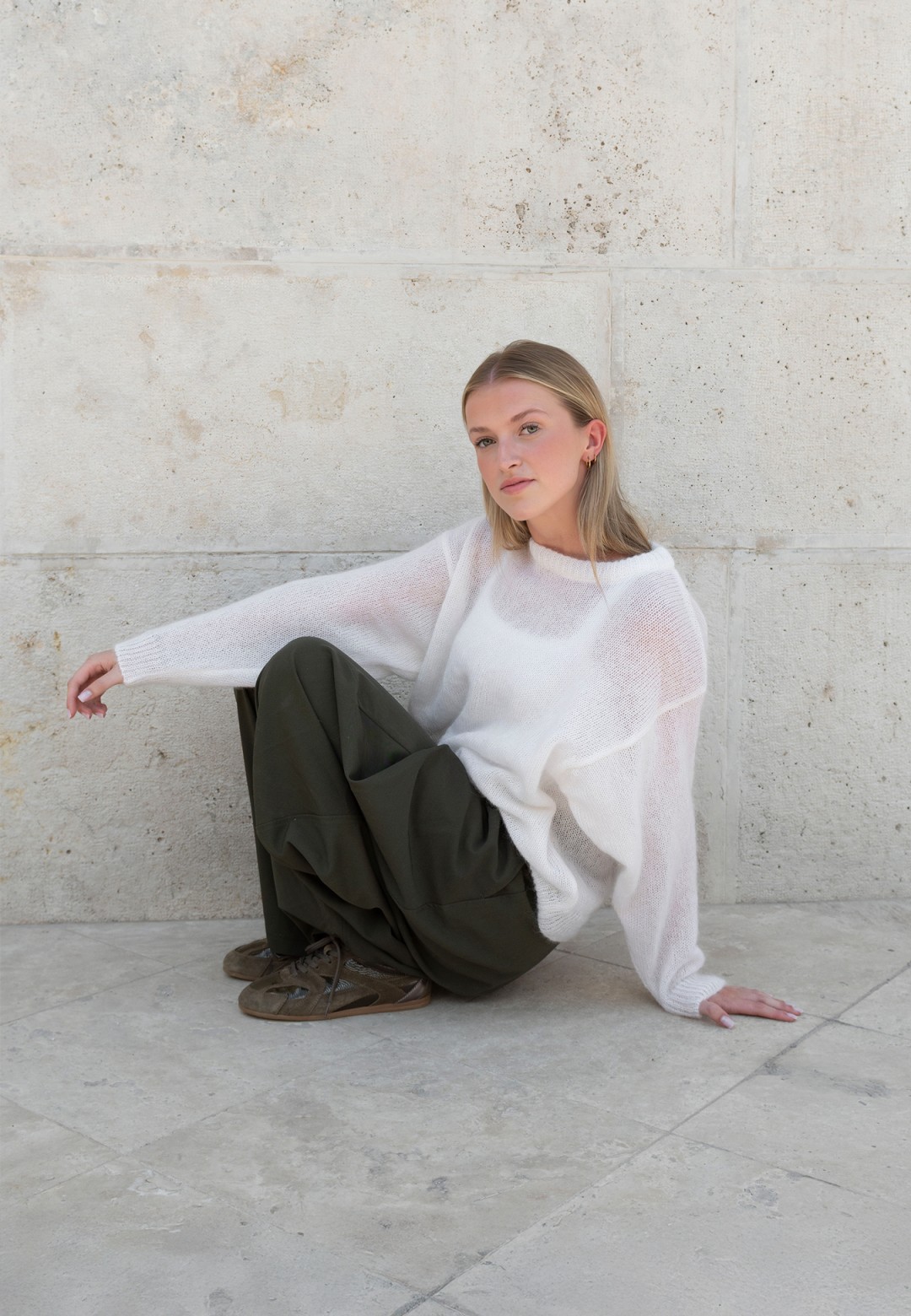 Haboob AYLA groene suède sneakers voor dames casual gestyled