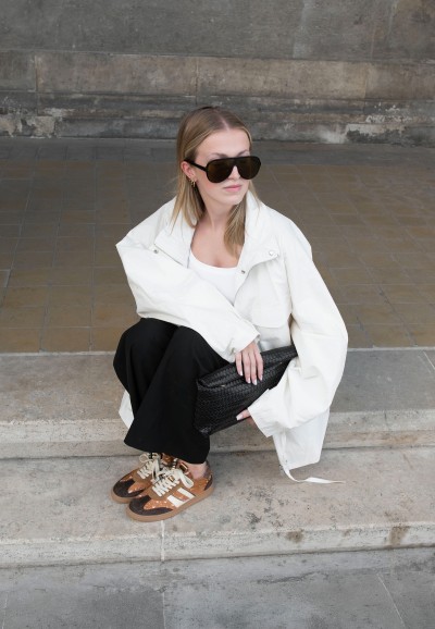 Side view of Haboob SKYE brown women’s sneaker with animal print and contrasting details