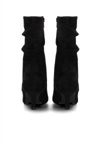 Poelman ELLIE schwarze Damen-Stiefeletten mit Absatz – Rückansicht