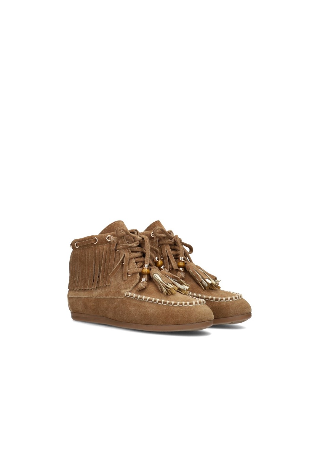 Poelman BALOU braune Wildleder-Stiefeletten für Mädchen – Paar Seitenansicht