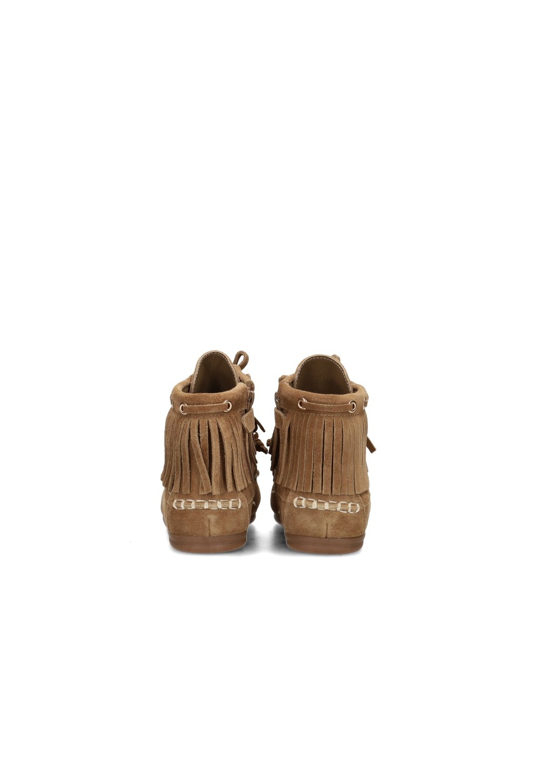 Poelman BALOU girls’ brown suede ankle boots – rear view