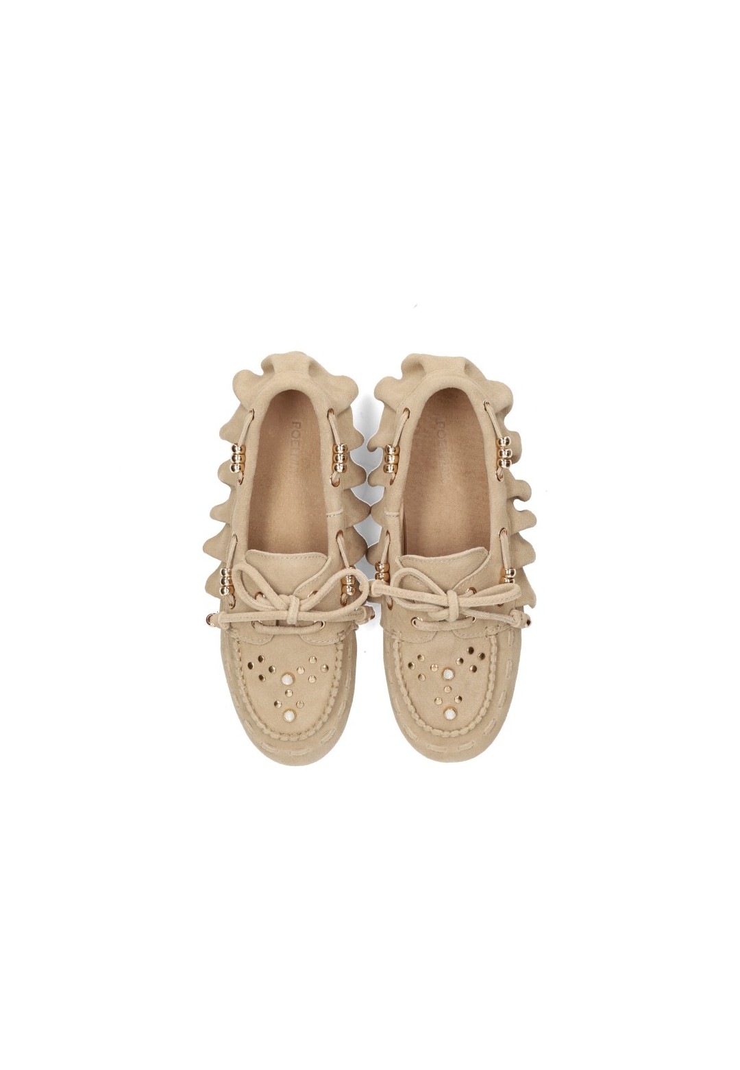 Poelman ORELIA Damen-Loafer mit goldfarbenen Details – Draufsicht