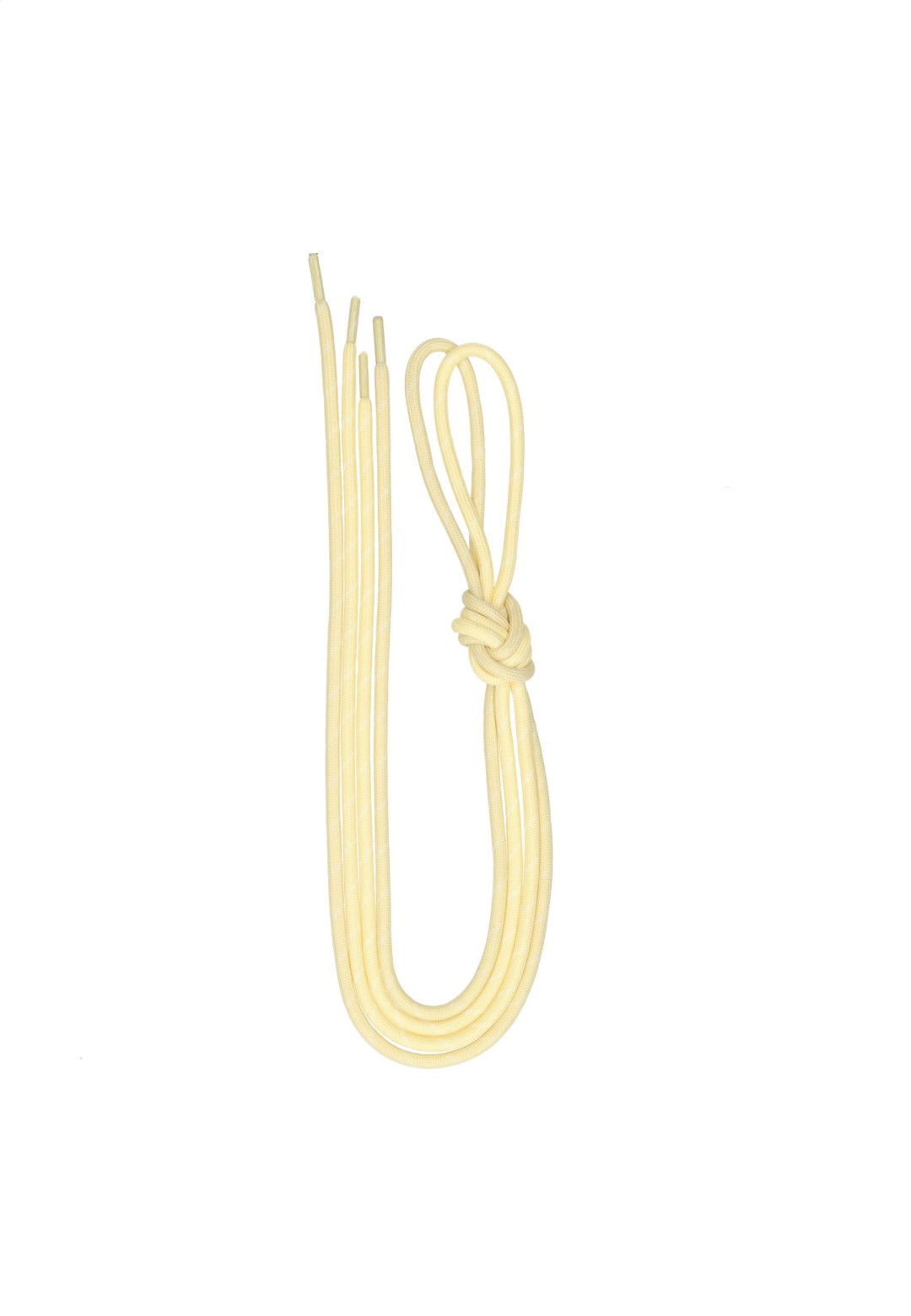 Set of two light yellow long laces measuring 115 cm