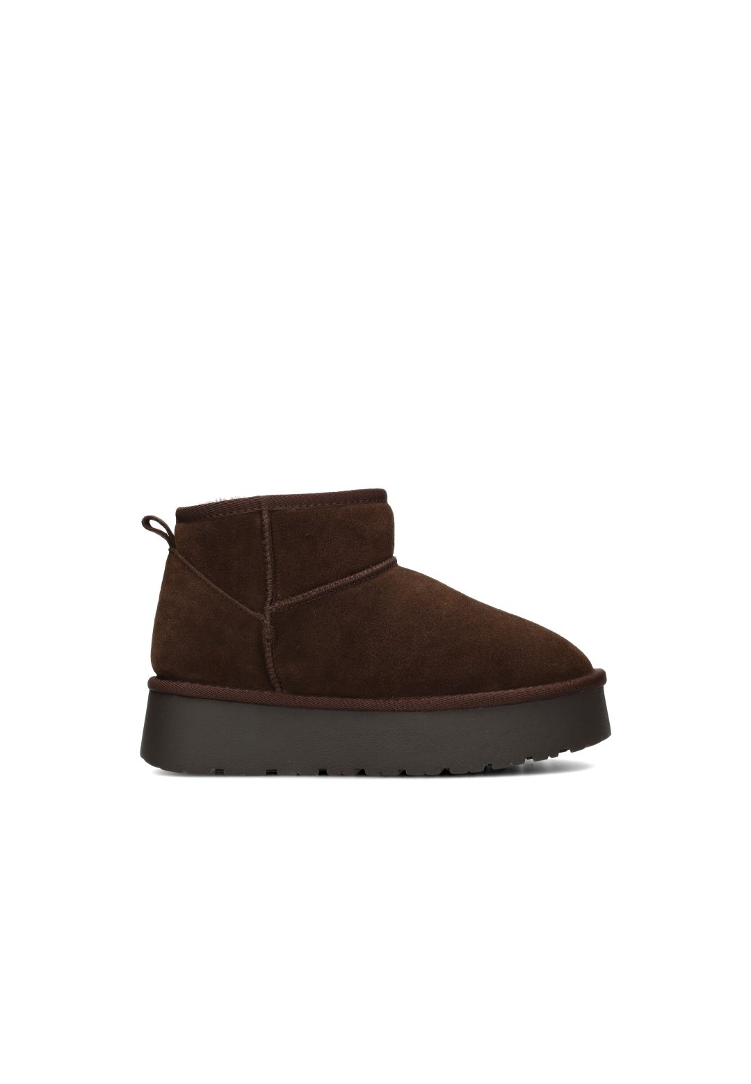 Poelman ELIZA dark brown warm-lined boots for women – side view