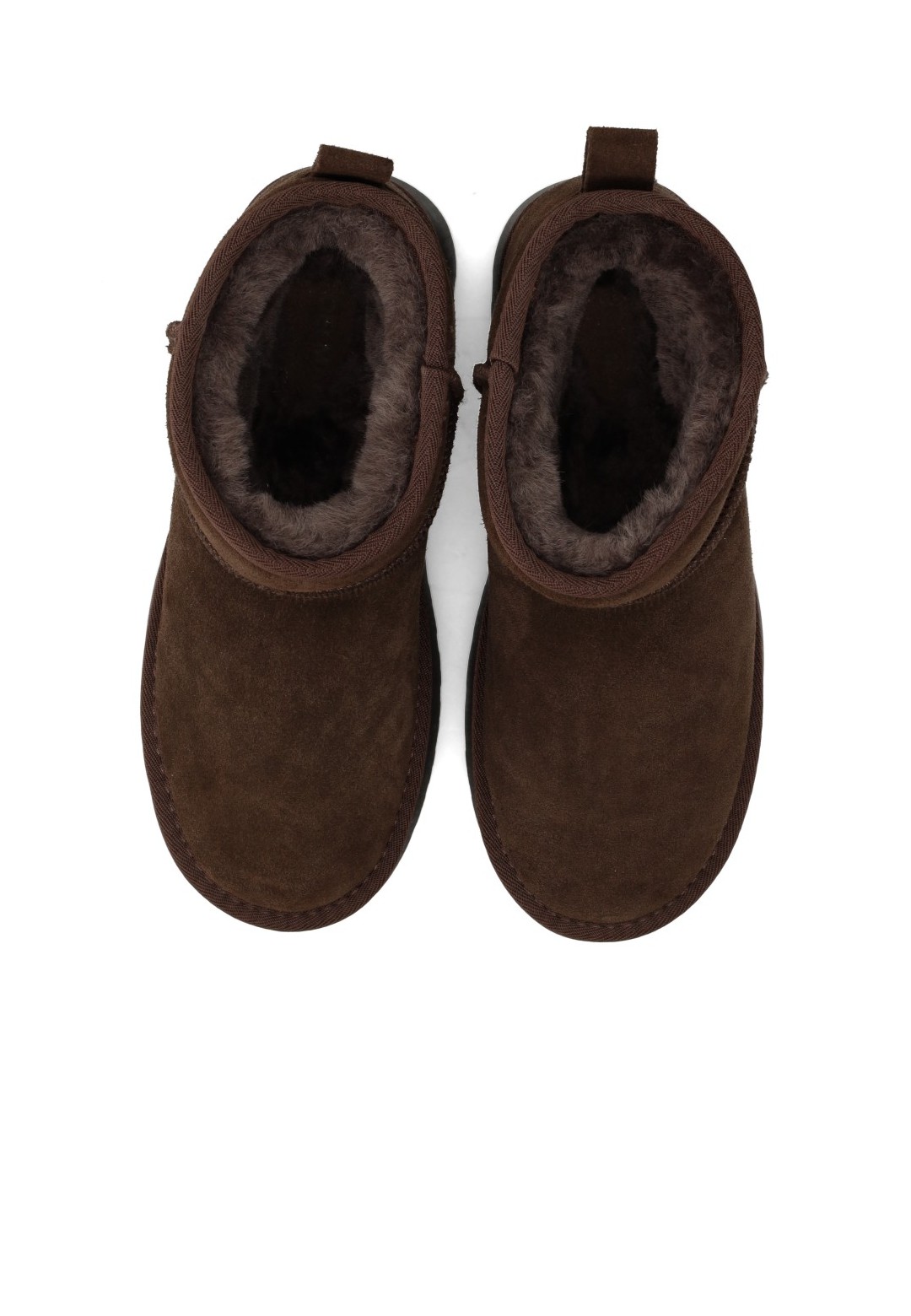 ELIZA dunkelbraune warm gefütterte Damen Boots – Ansicht von oben