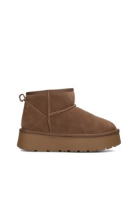 Poelman ELIZA brown warm-lined boots for women – side view