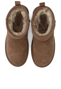 ELIZA braune Damen Boots mit warmem Futter – Rückansicht