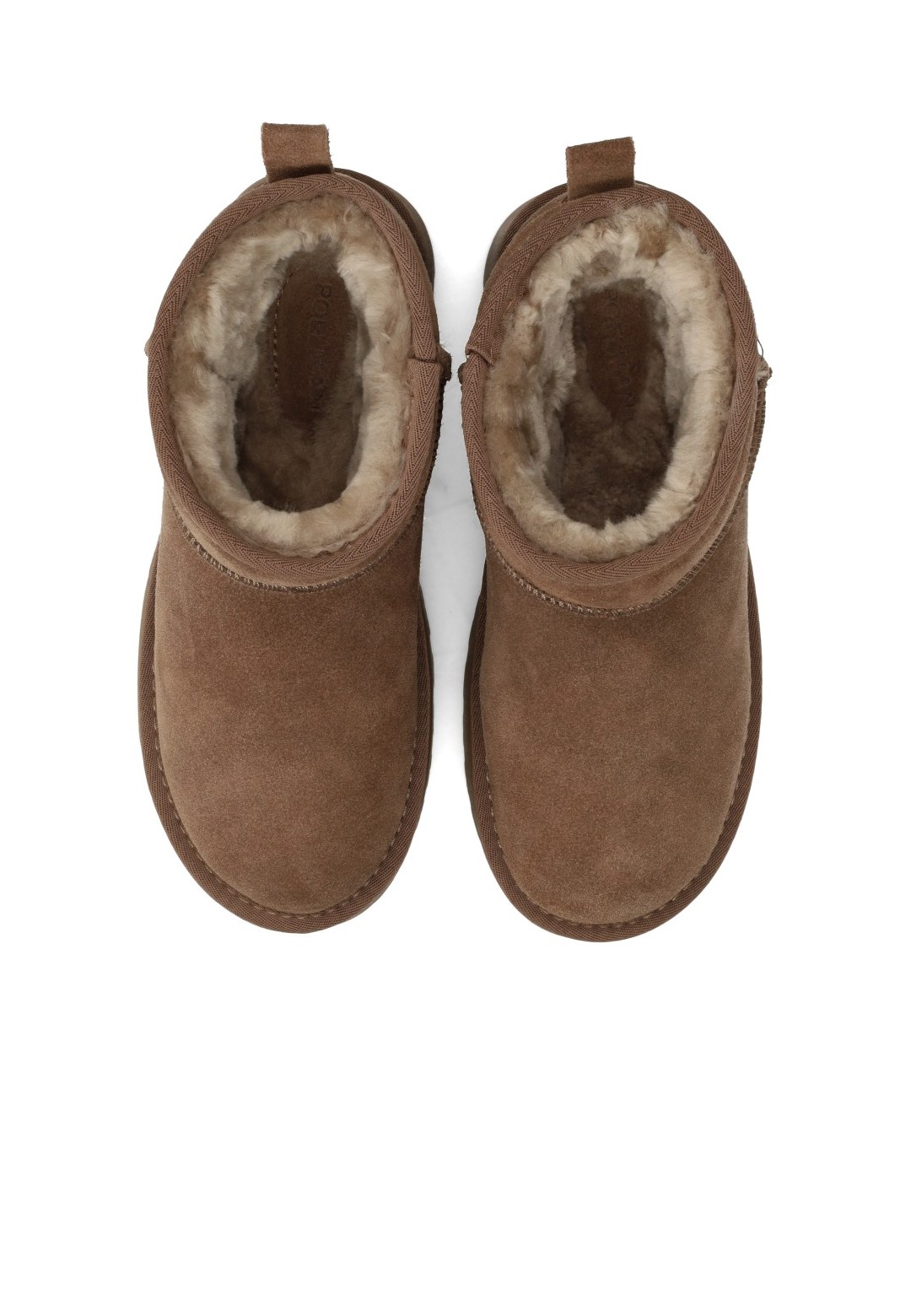 ELIZA braune Damen Boots mit warmem Futter – Rückansicht