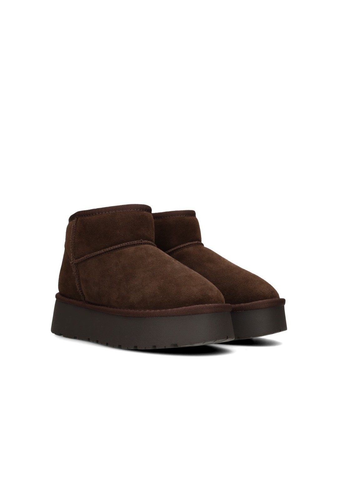 Poelman ELIZA dark brown warm-lined boots for women – side view