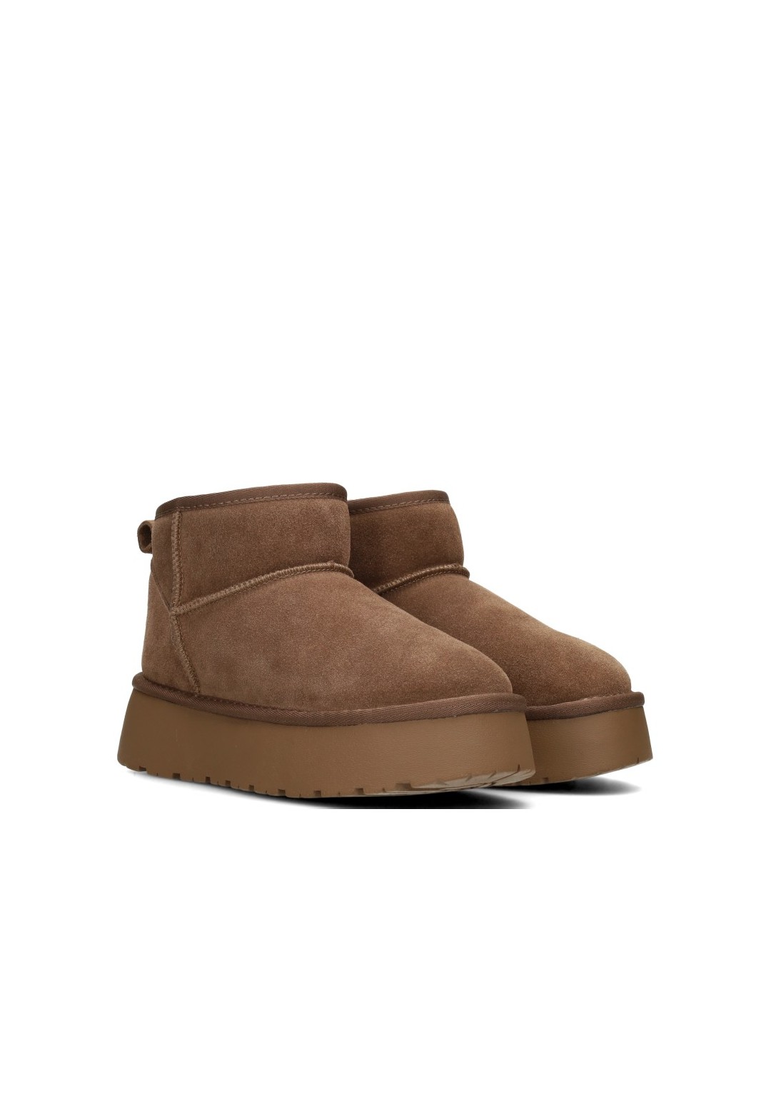 Poelman ELIZA brown warm-lined boots for women – side view