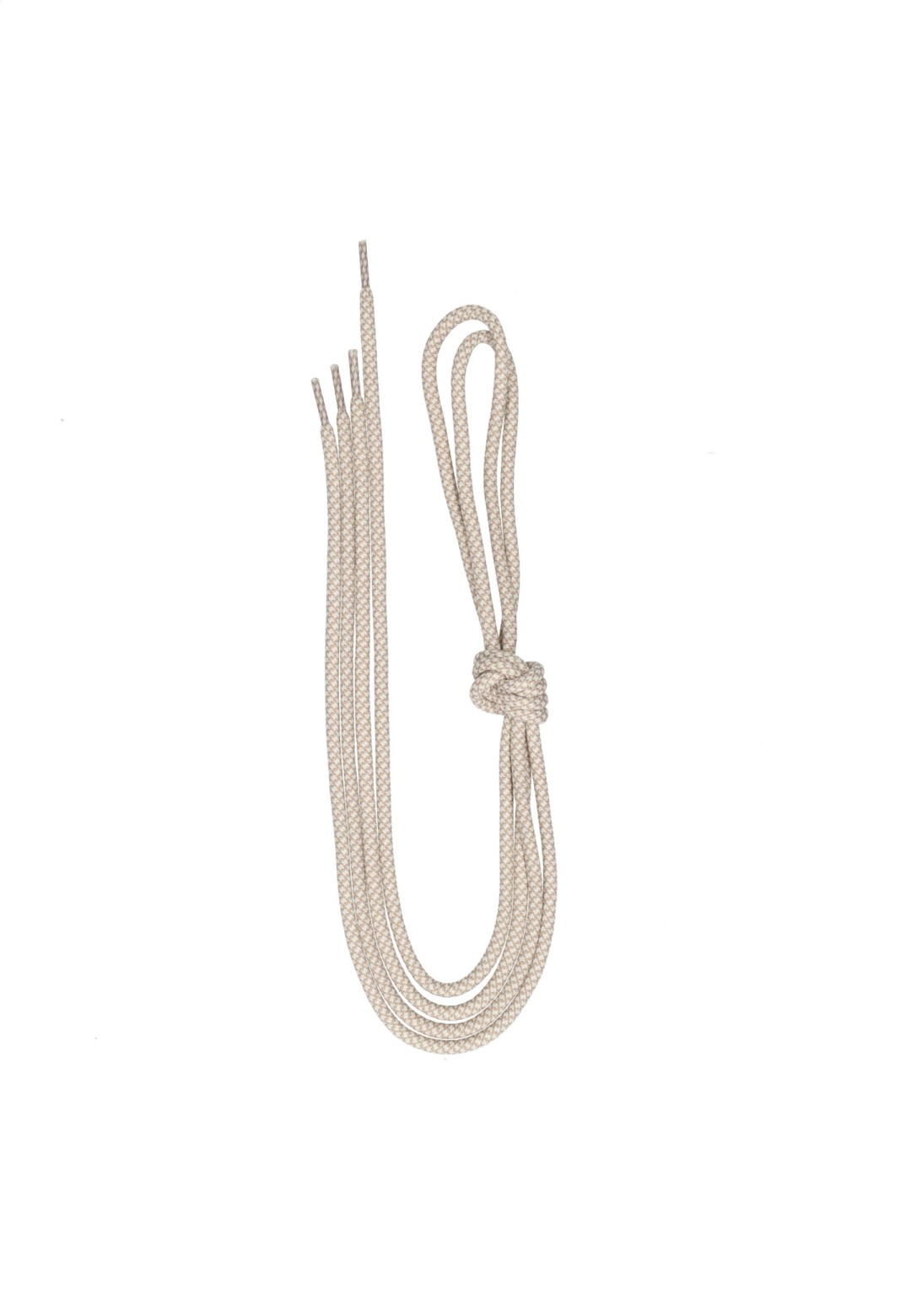 Set of two light beige long laces measuring 115 cm